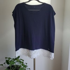 Tommy Hilfiger Navy blue with floral embroidery